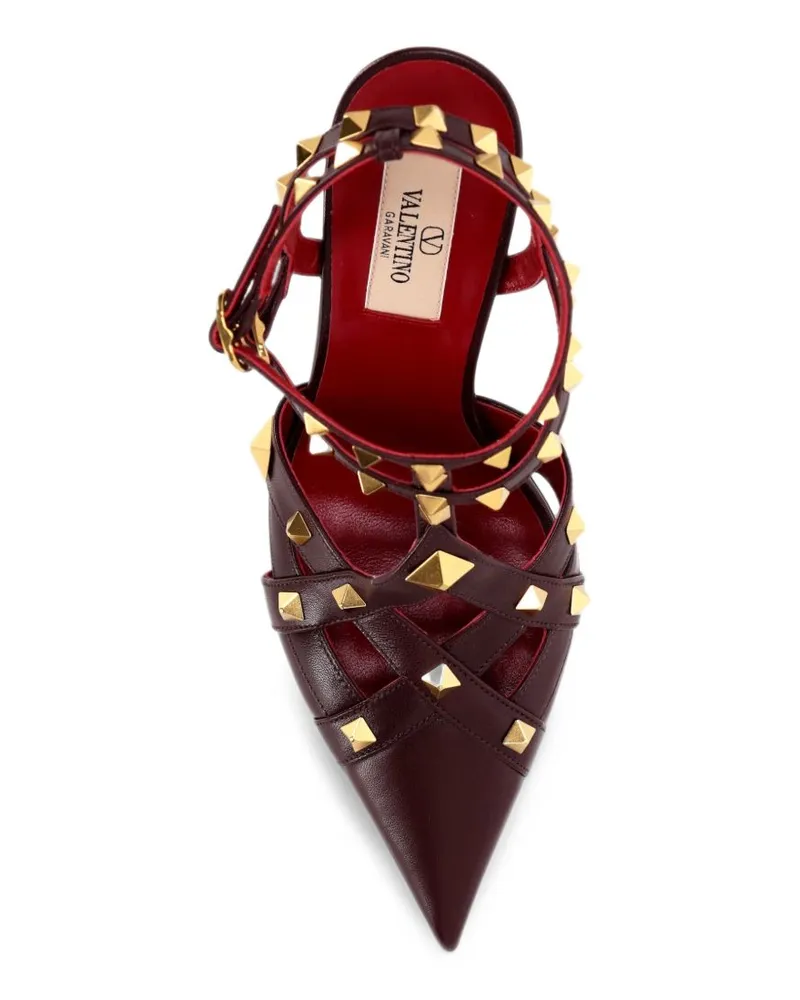 Valentino Garavani Studdy Pumps — Burgundy Burgundy