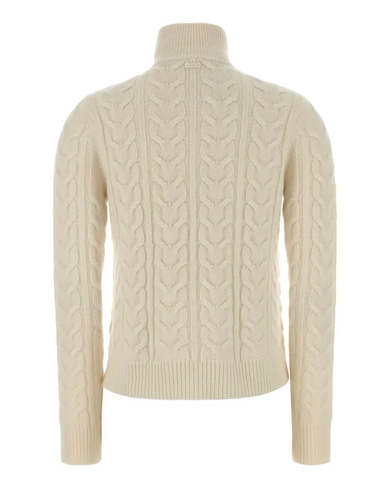 Max Mara Cable-Knit Cashmere Cardigan — White White