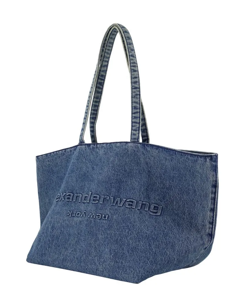 Alexander Wang Women's Punch Tote -  Cotton Blue Bags Totes-Shopping-Bags Blue