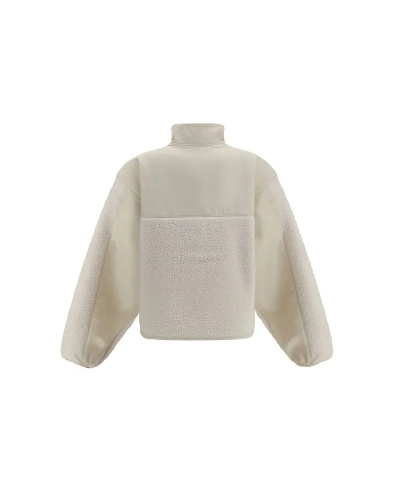 New Balance Recycled Polyester Fleece Jacket — White White