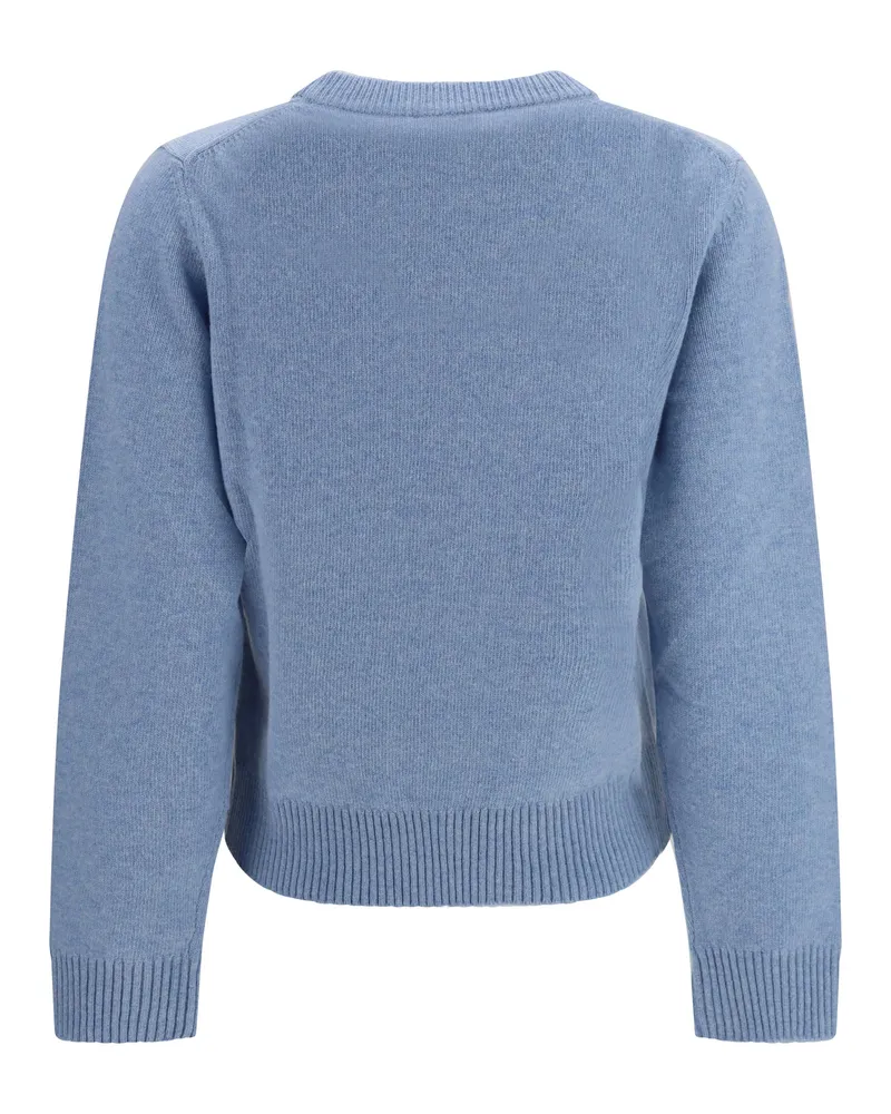 Ganni Flowers Sweater — Blue Blue