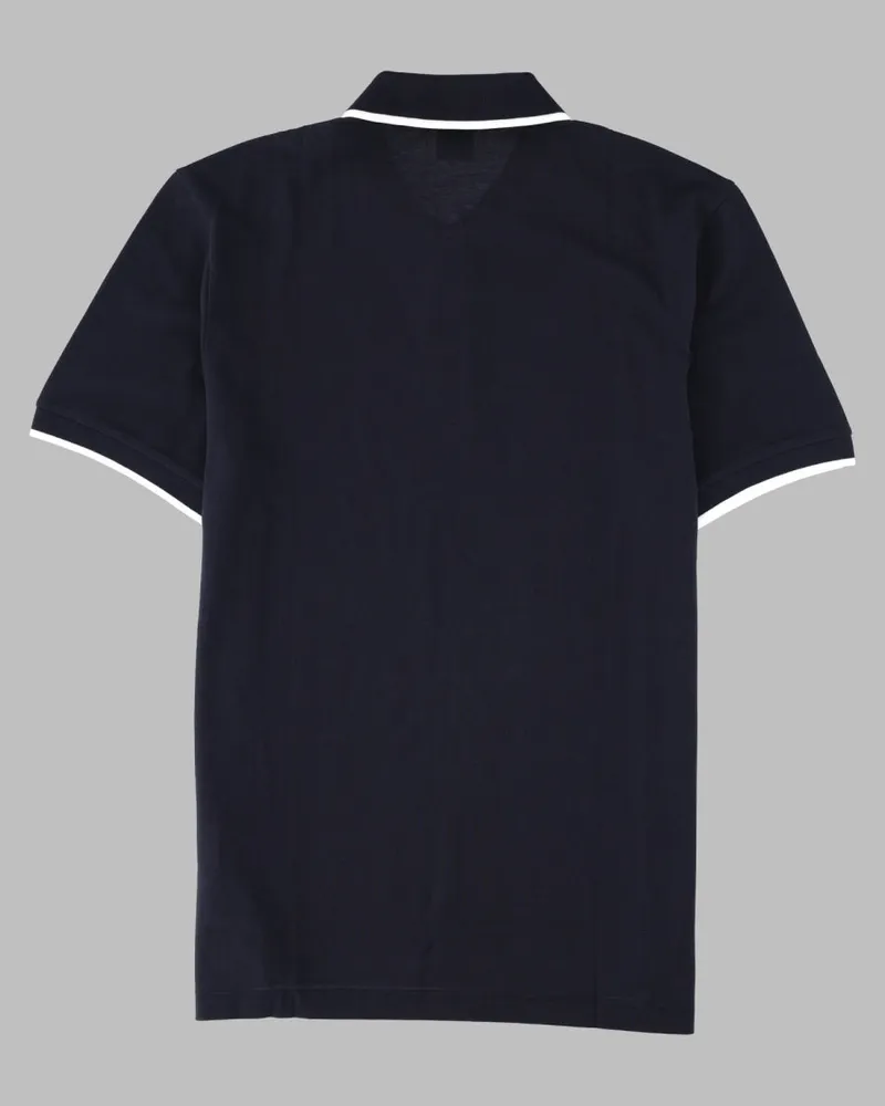 HUGO BOSS Soft-Touch Cotton Polo Shirt — Navy Navy