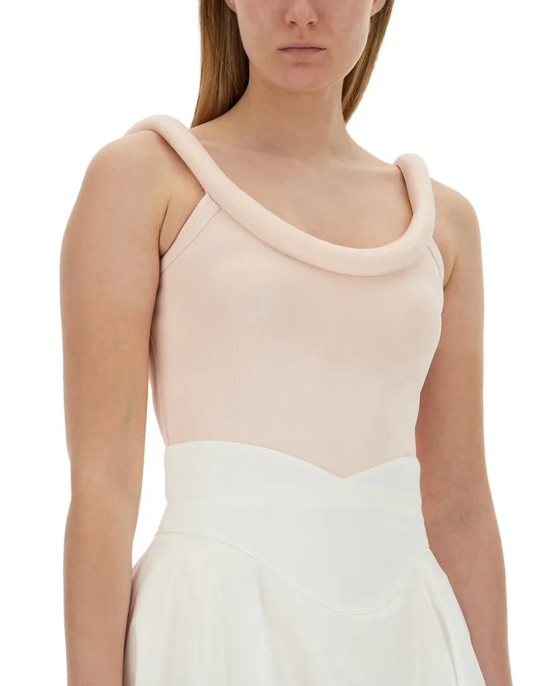Alexander McQueen Logo-Embroidered Viscose Blouse — Pink Pink