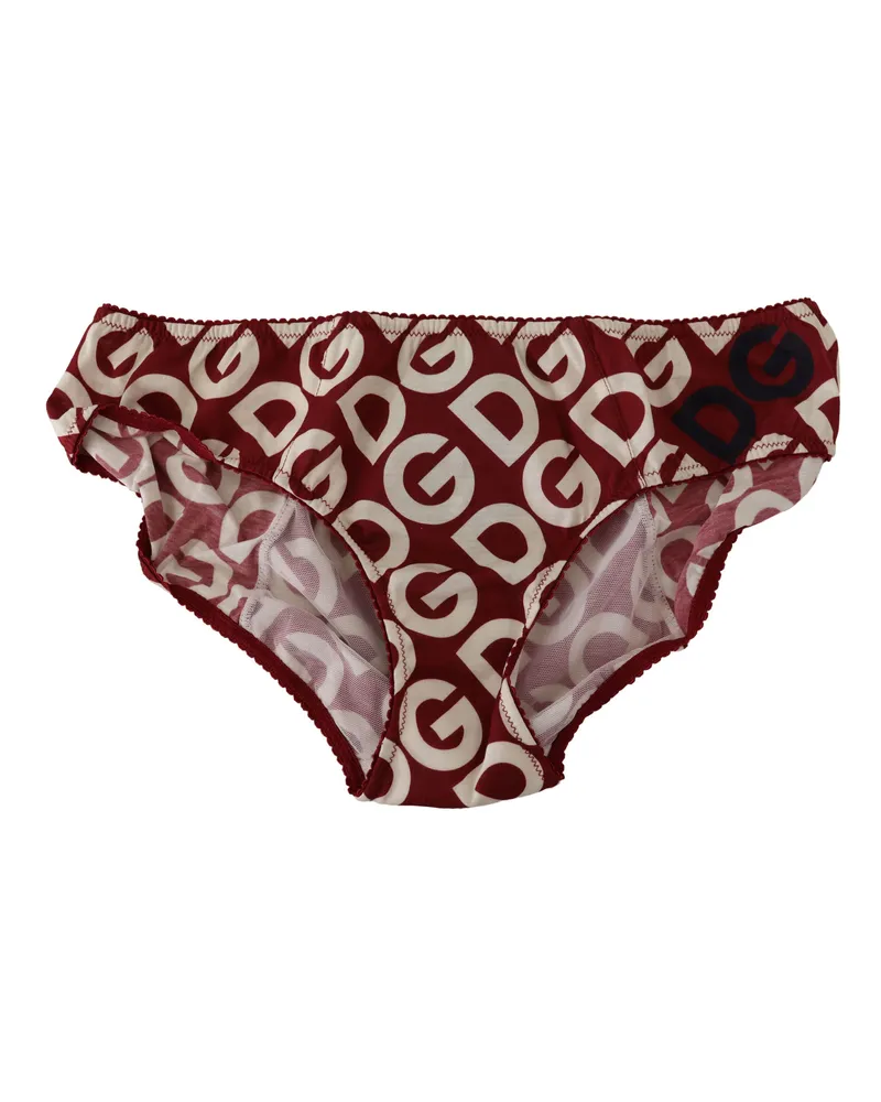 Dolce & Gabbana DG Logo Print Slip Bottom — Red Red