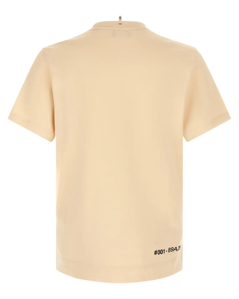 Moncler Logo-Print T-shirt — Cream Cream