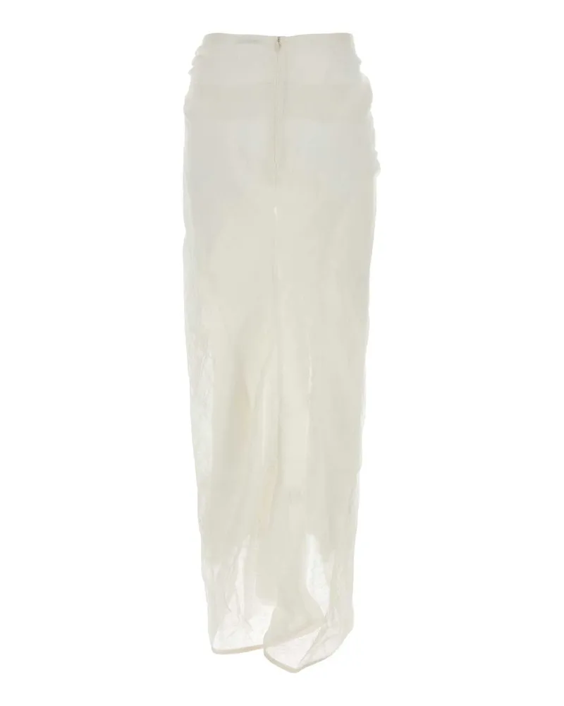 Le Kasha 1918 Women's White Linen Skirt Exterior: Gonne White