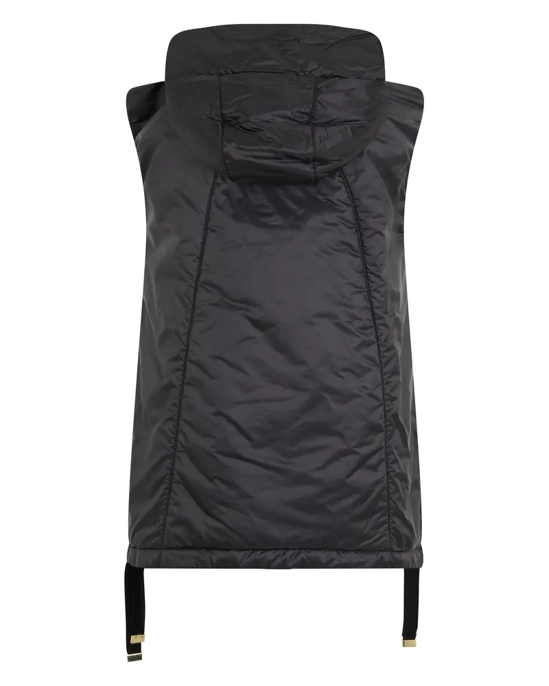 Max Mara Women's Padded Hooded Vest Black Polyester Waistcoats & Gilets Black