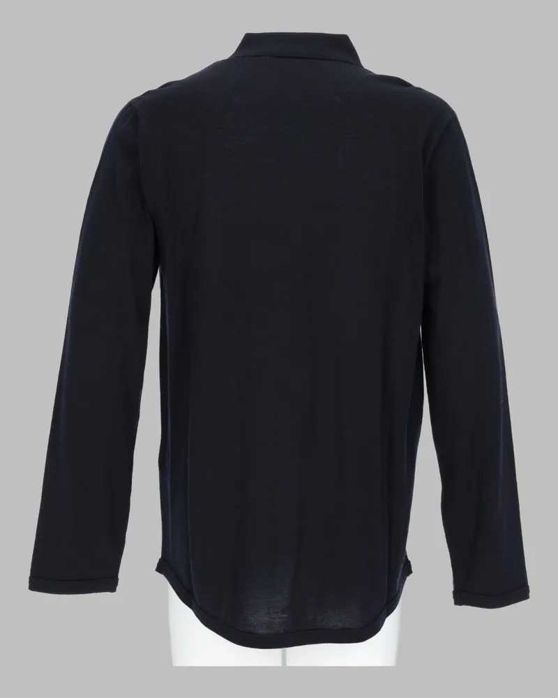 Emporio Armani Virgin Wool Cardigan — Blue Blue