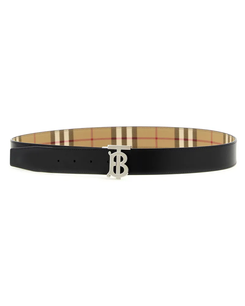 Burberry Logo Buckle Reversible Belt — beige Beige