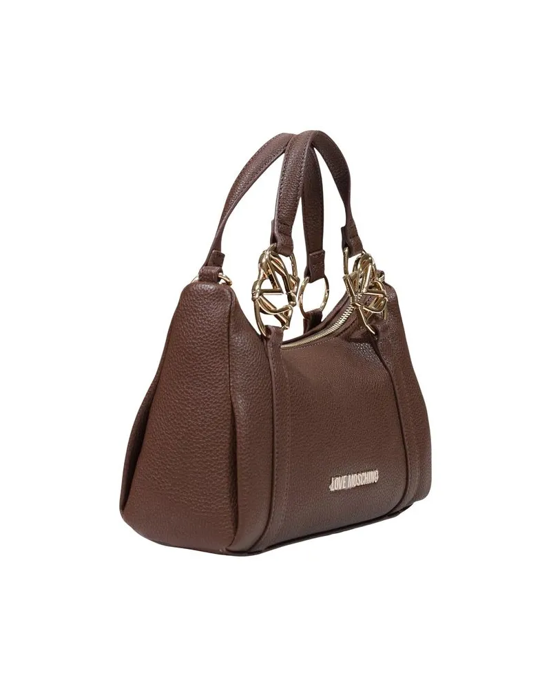 Moschino Women's Brown Polyethylene Handbag Bag Brown