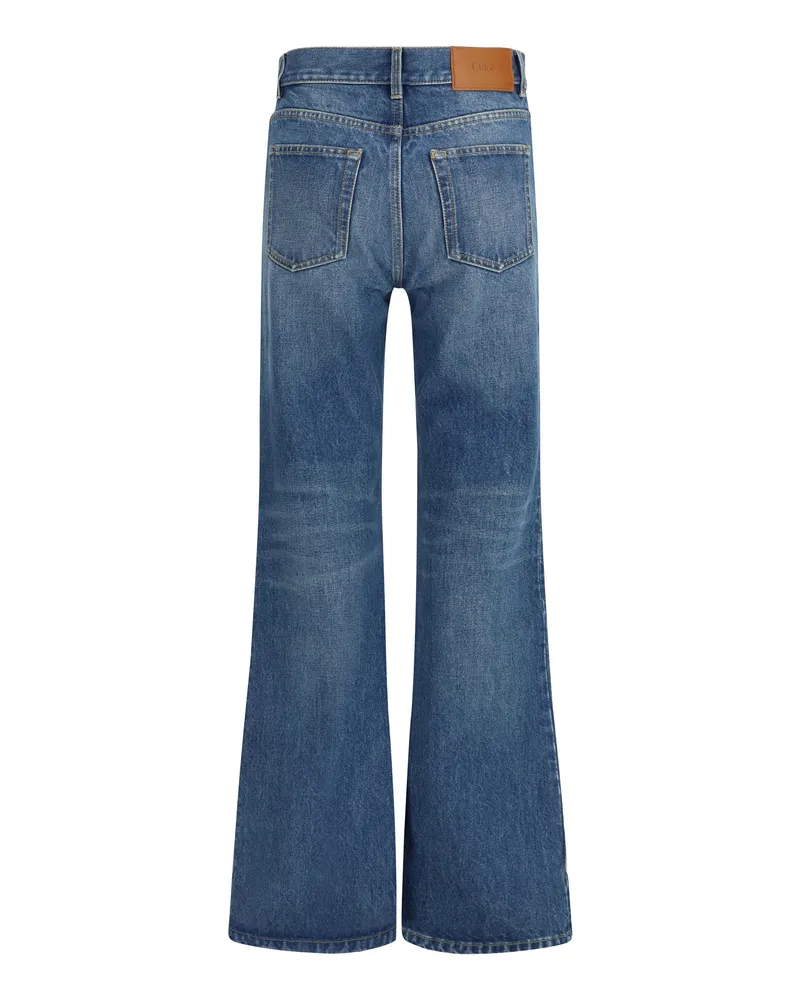 Chloé Women's Flared Jeans Faded Indigo Cotton Blue