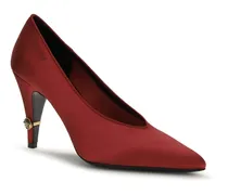 Women's Gianni Satin Pumps Carminio Red-Gold 82 Viscose; Silk Red/gold '82 High Heel Shoes