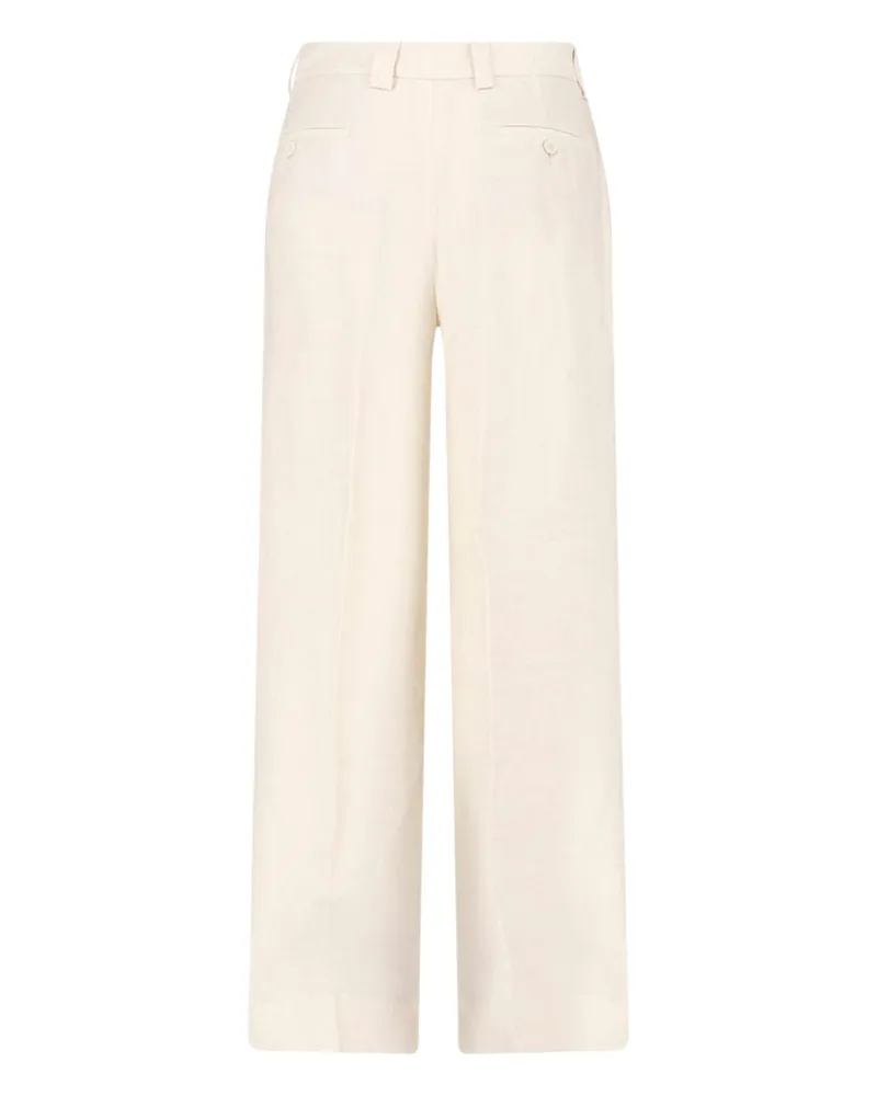 Incotex Women's Trousers Cream Linen Cream