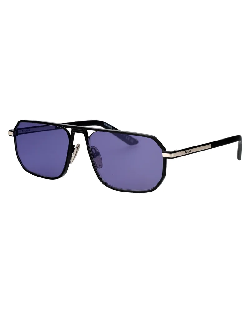 Prada Men's Sunglasses Matte Black Metal Black