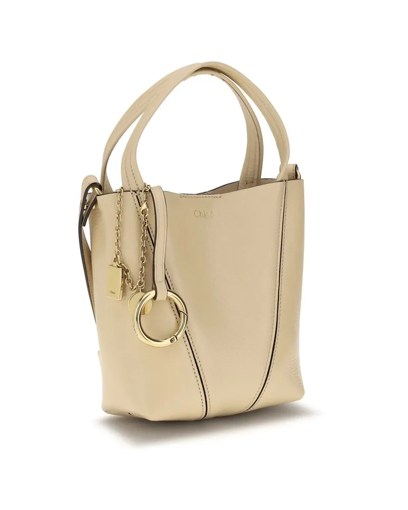 Chloé Women's Beige Calf Leather Bos Taurus Shoulder Bag Beige