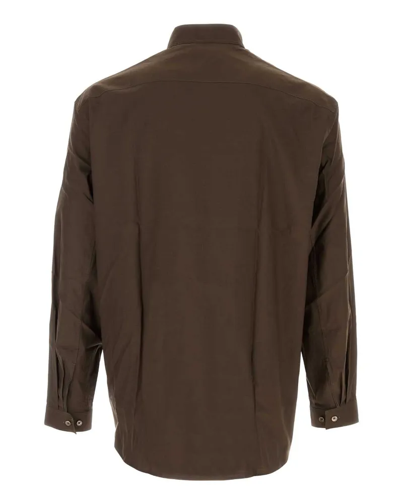 Christophe Lemaire Cotton-Silk Blend T-shirt — Brown Brown