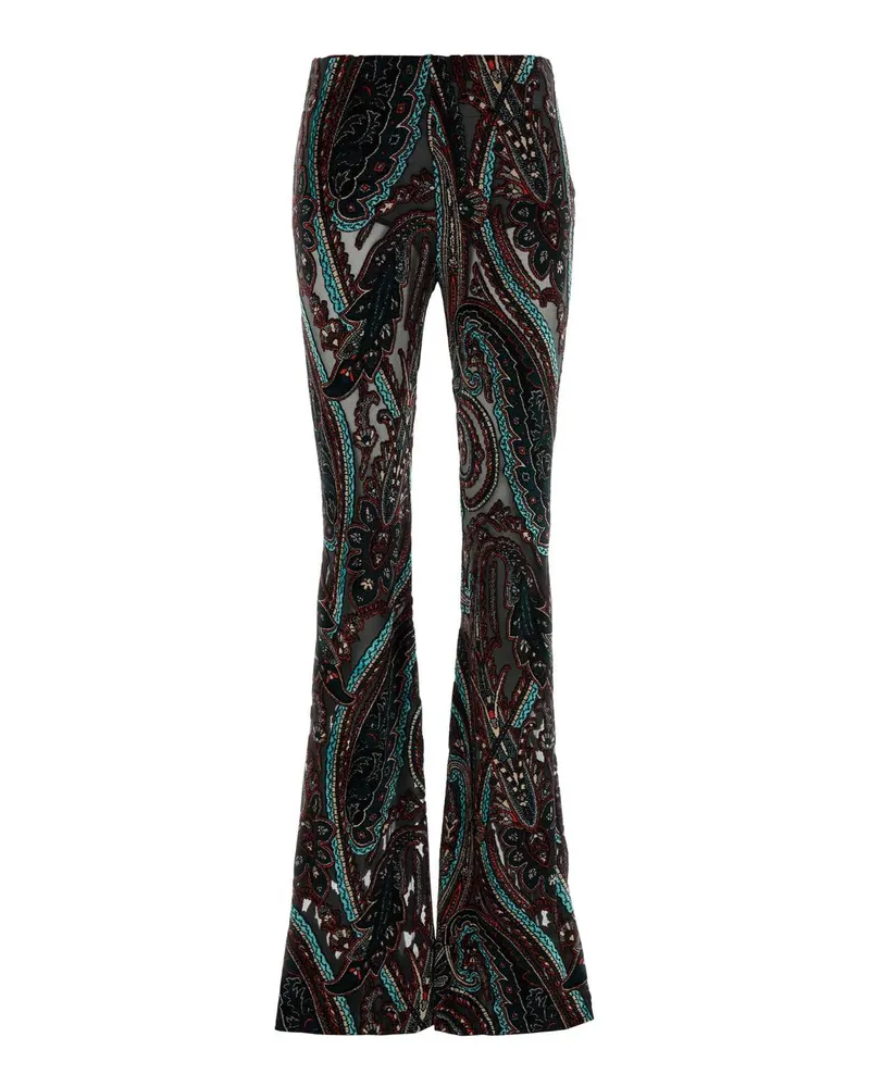 Etro Printed Trousers — Black Black