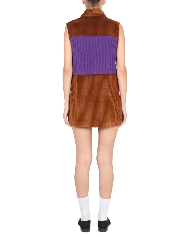 CORMIO Corduroy Cotton Dress — Brown Brown