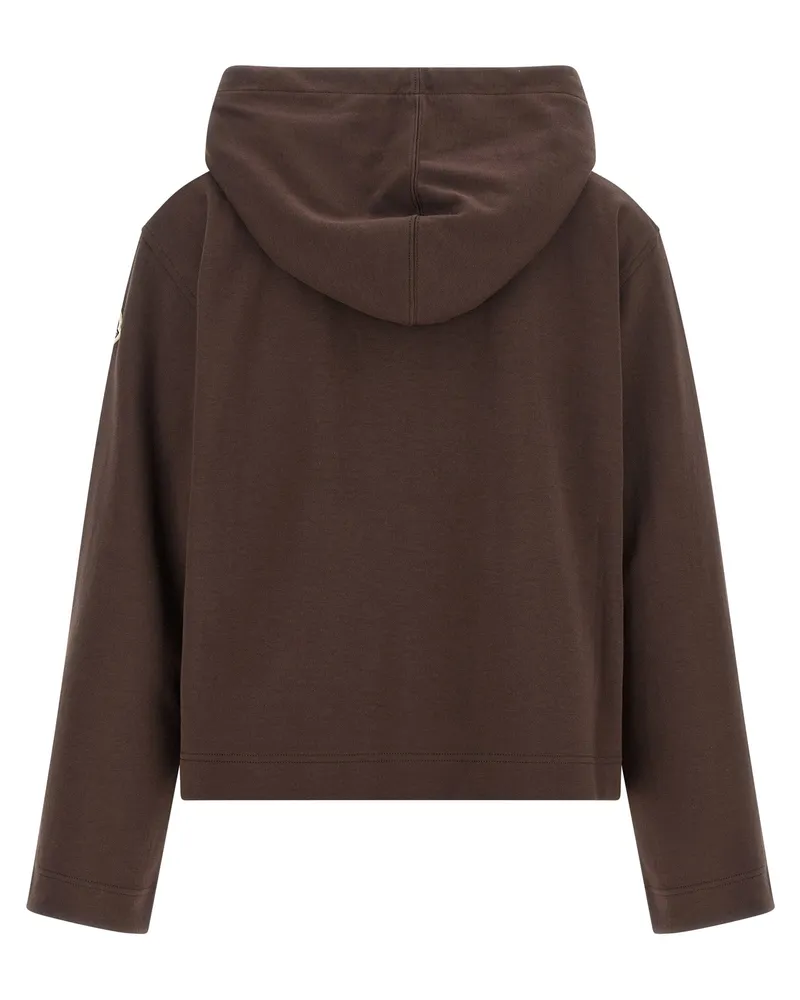 Moncler Women's Brown Cotton Sweatshirt Clothing Brown
