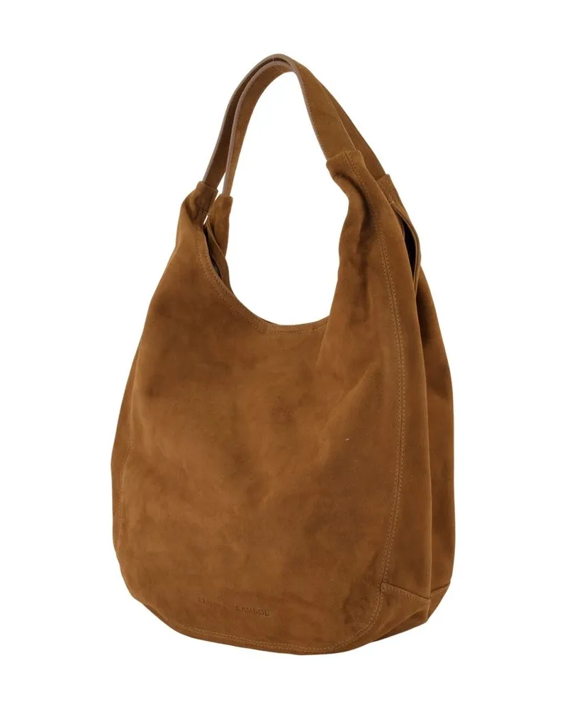 Samsøe & Samsøe Women's Sacima Shopper Bag - Samsoe Leather Brown Totes-Shopping-Bags Brown