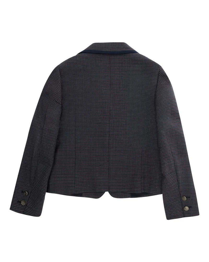 Emporio Armani Girls Jacket With Logo Patch, Blue Blazers Blue