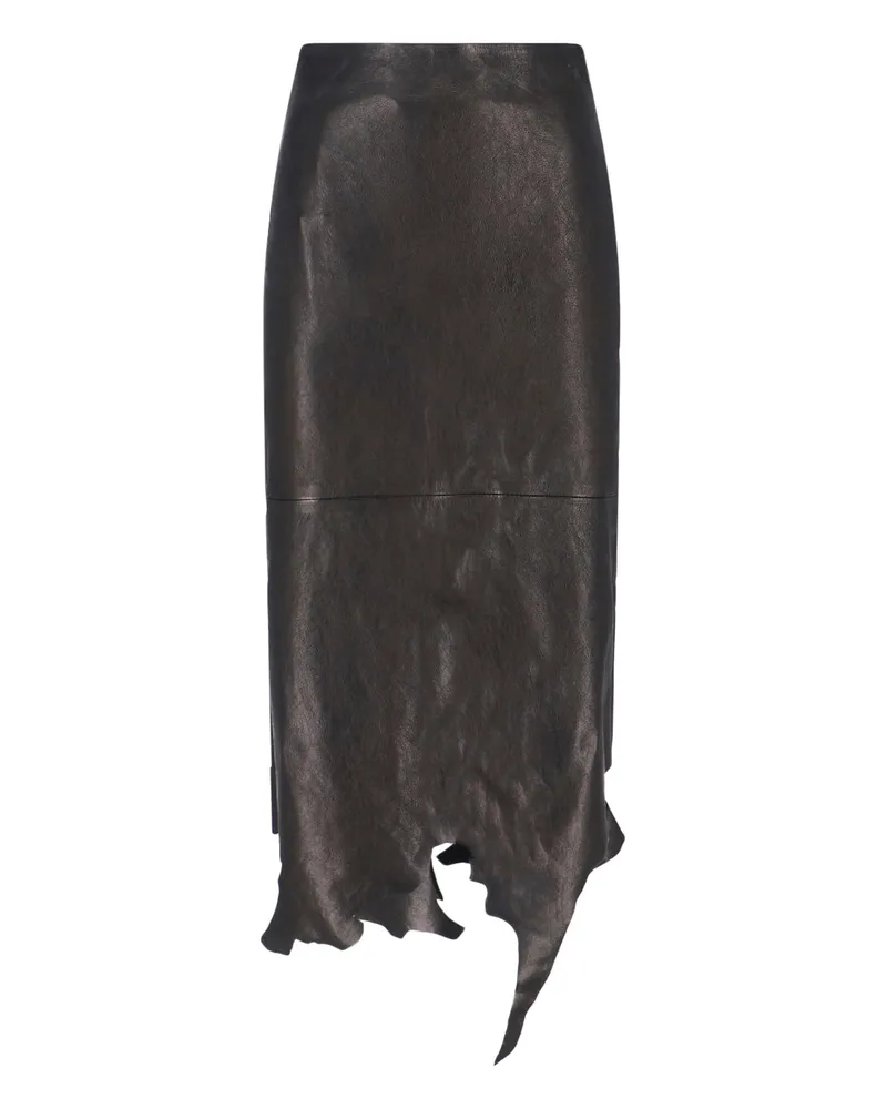 Diesel Women's Skirts Black Sheep Leather Black