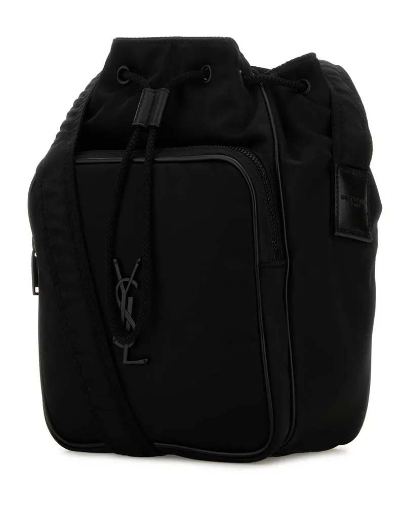 Saint Laurent Men's Black Nylon Bucket Bag Nero Borse A Mano Black