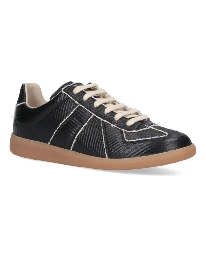 Maison Margiela Men's Sneakers Black Ovine Leather Black