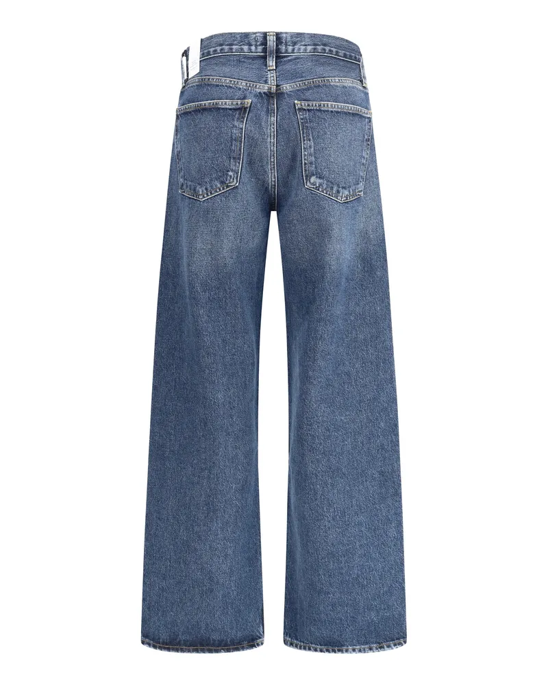 AGOLDE Women's Straight Jeans Short Wave Cotton Short