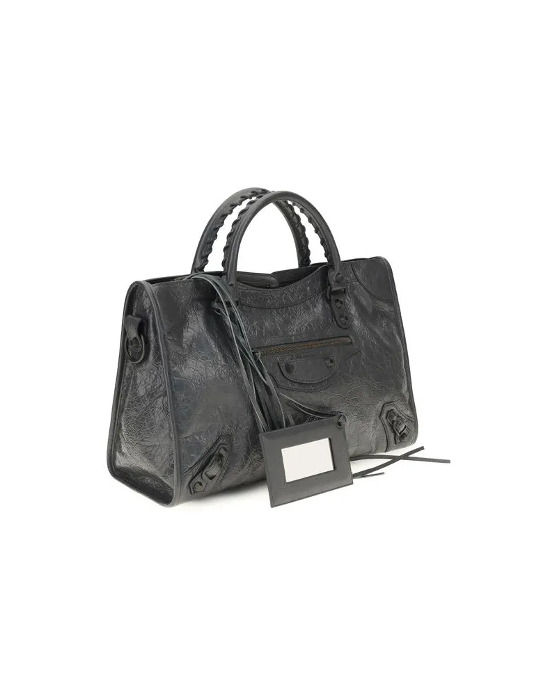 Balenciaga Women's Gray Lamb Ovis Aries Shoulder Bag Gray