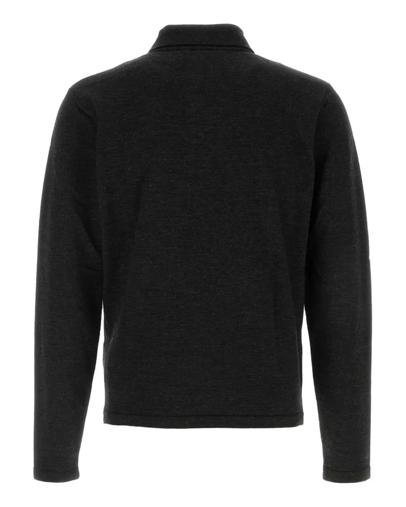 Christophe Lemaire Knitted Polo Shirt — Black Black