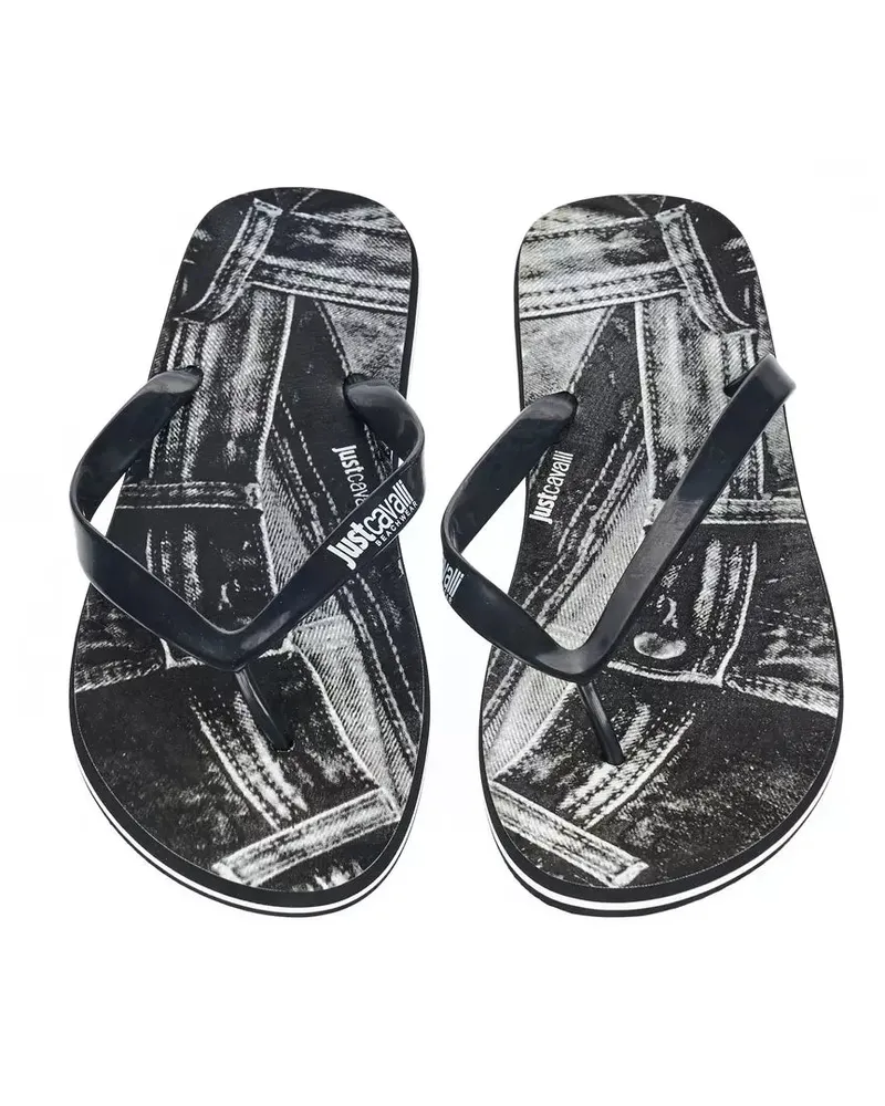 Just Cavalli Black Eva Mens Sandal Black