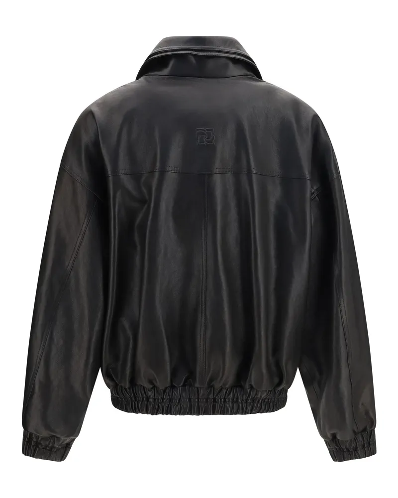 Magda Butrym Women's Leather Jacket Black Sheep Black