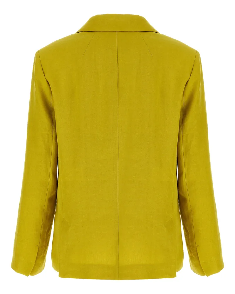 Max Mara Women's Bicolor Linen Blazer Clothing Yellow