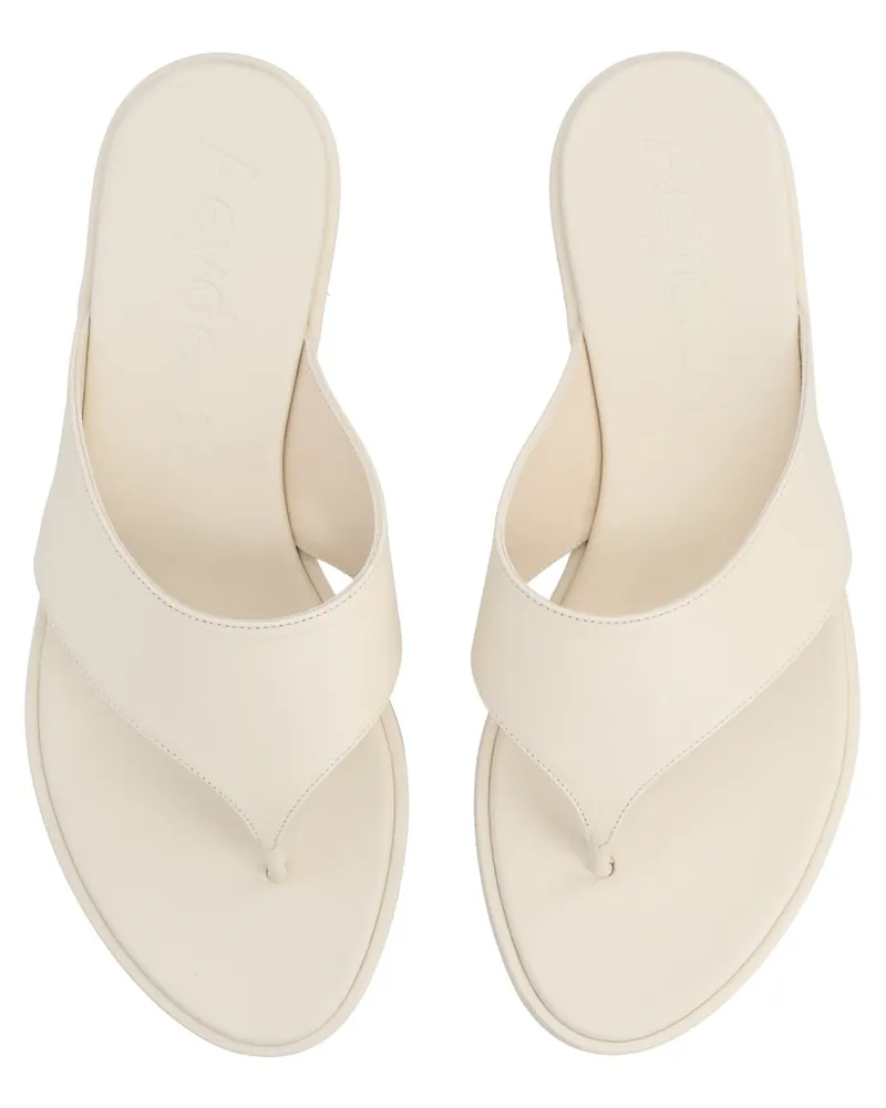 aeyde Leather Thong Thong Sandal — Ivory Ivory