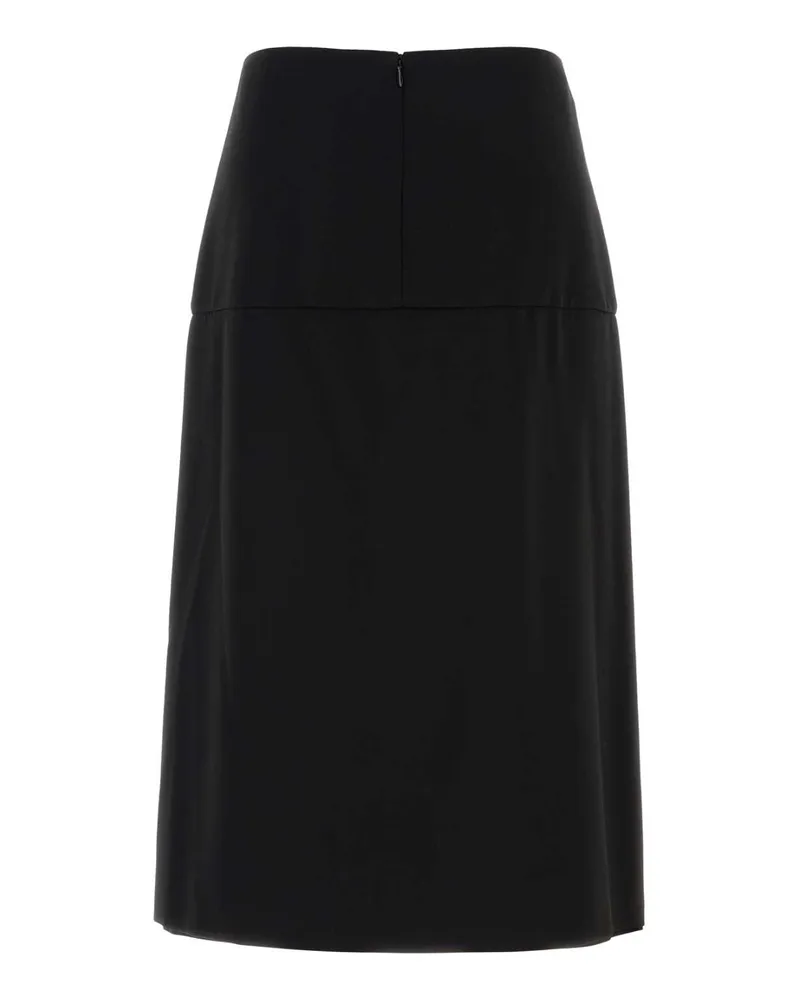 Jil Sander Women's Virgin Wool Tailored Skirt Black Black