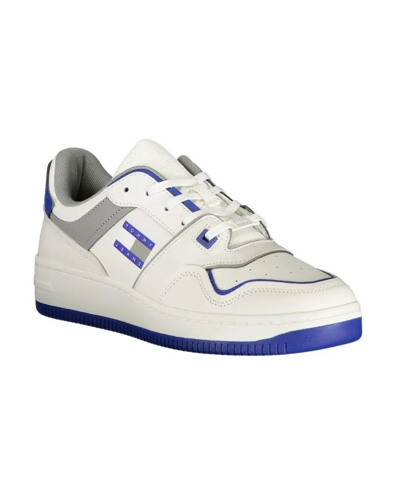Tommy Hilfiger Colour-Block Leather Sneaker — White White