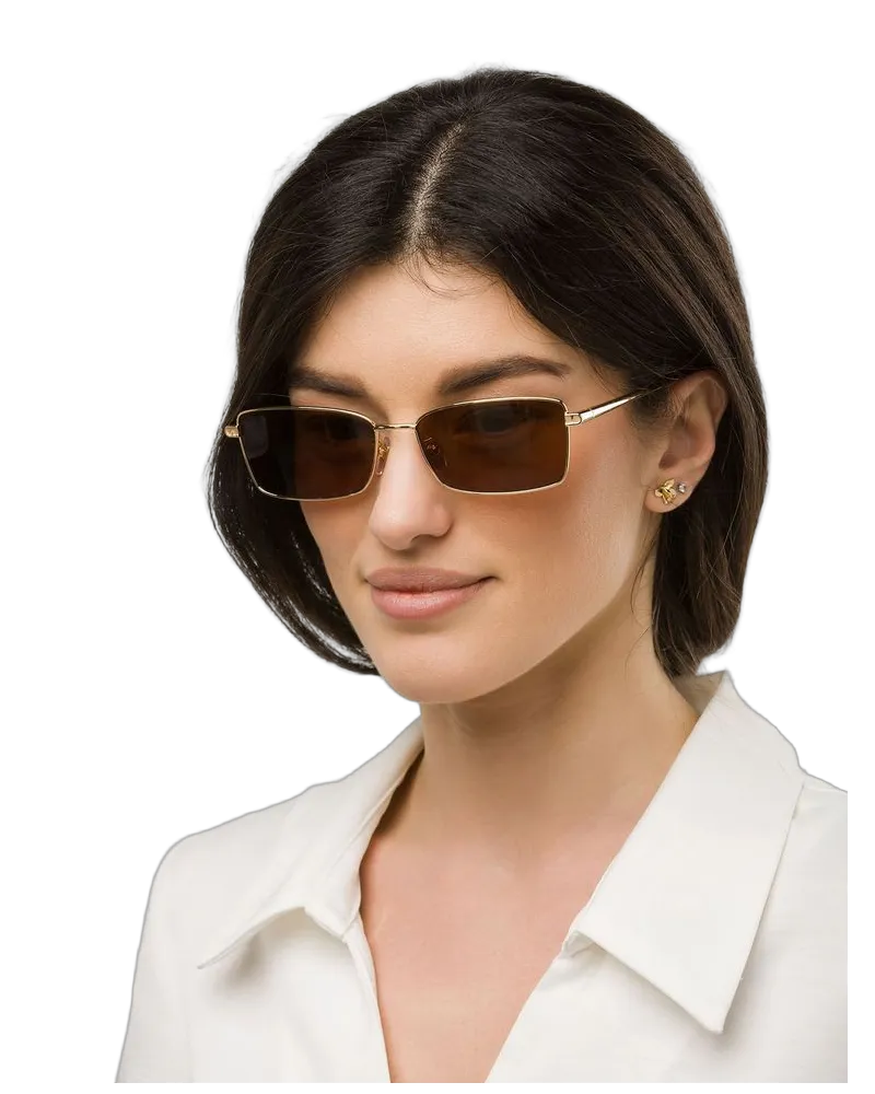 Furla Women's Sunglasses Rose Gold-Brown Metal Rose