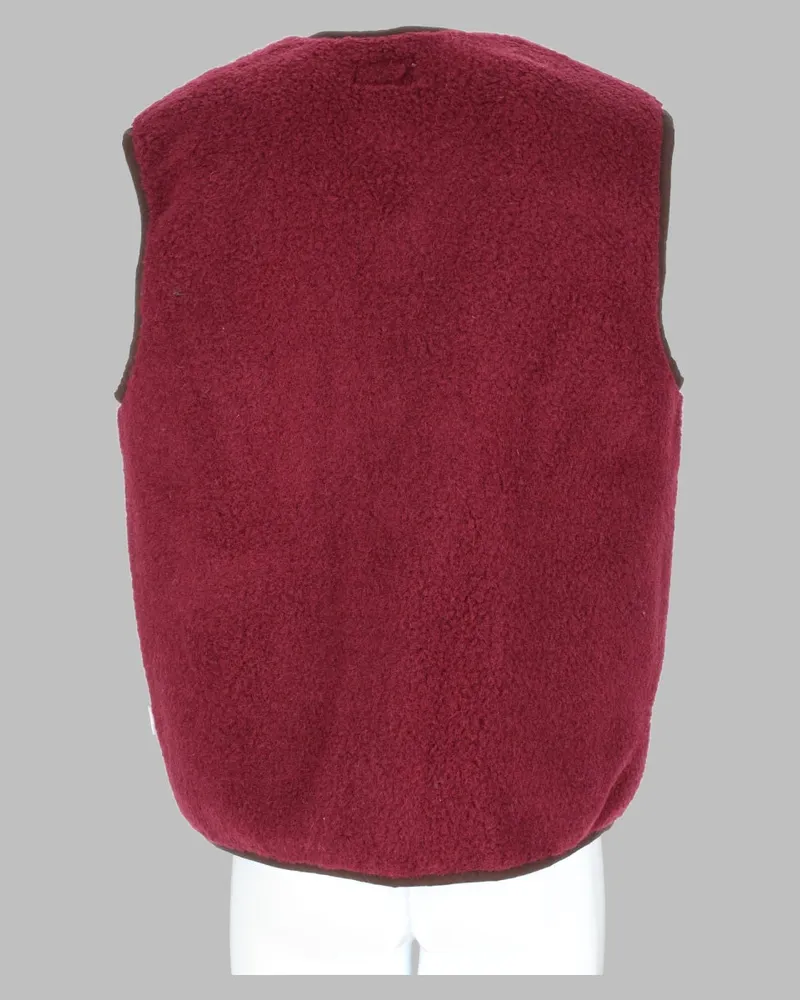 Amish Yellowstone Sherpa Vest — Red Red