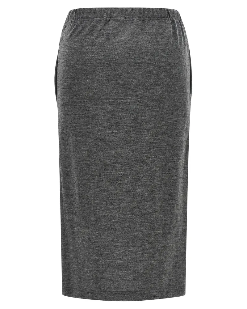Junya Watanabe Mélange Wool Skirt — Gray Gray
