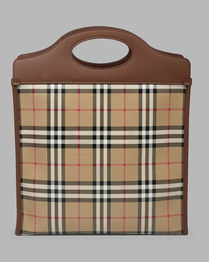 Burberry Pocket Top Handle Bag — Beige Beige