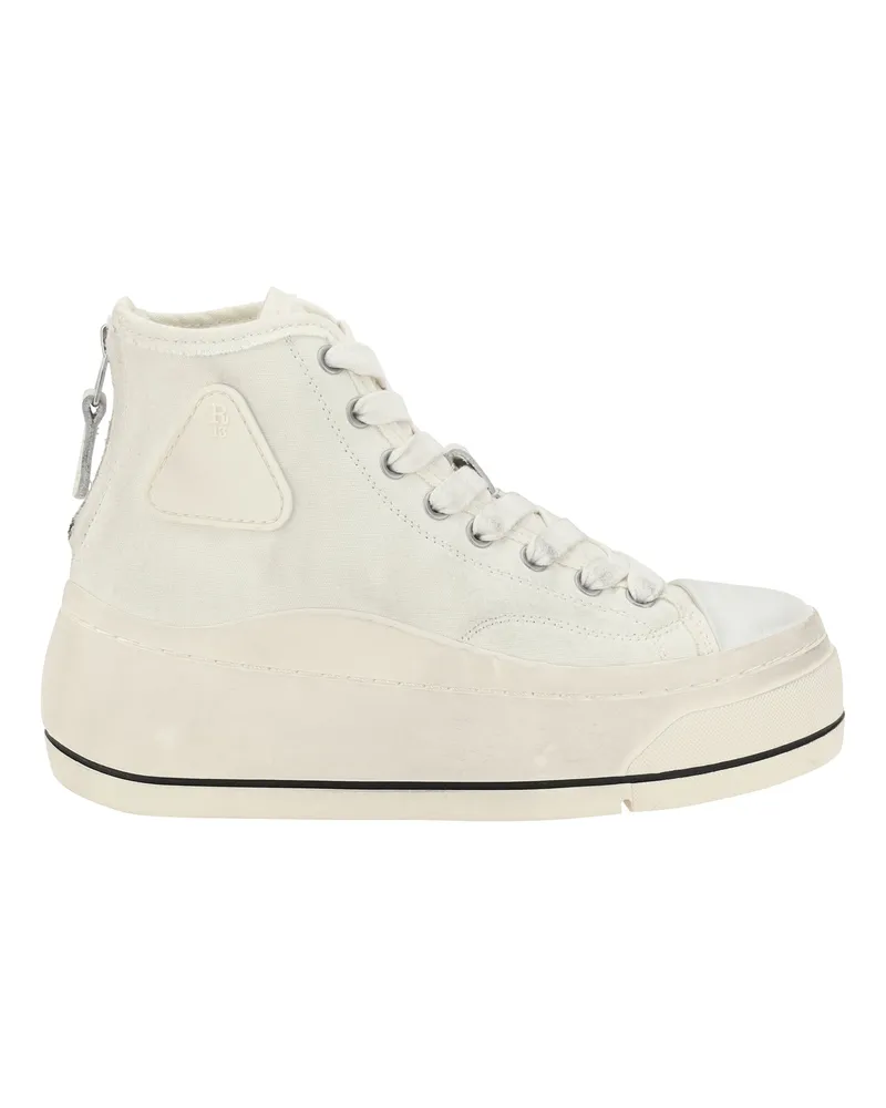R13 Women's High Top Sneakers Ecru Upper: Polyurethane Trainers Beige