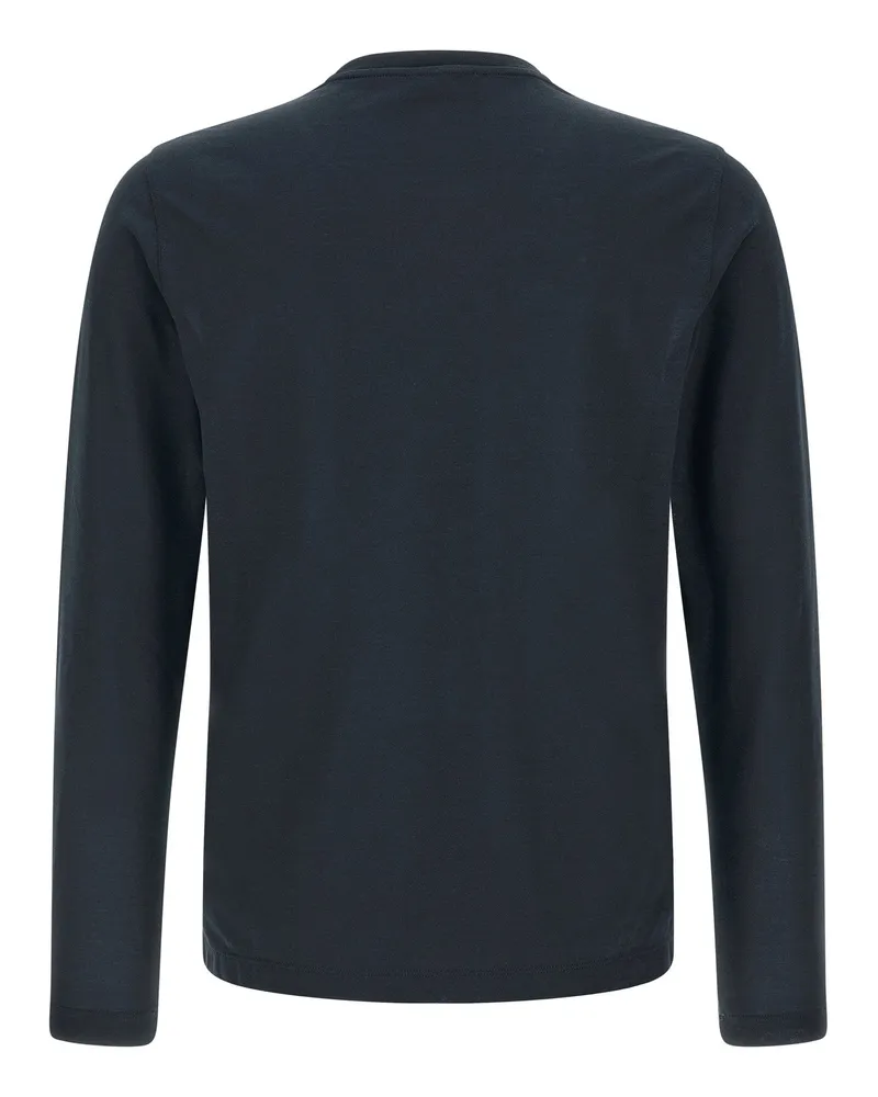 Zanone Ice Cotton Crew Neck T-shirt — Navy Navy