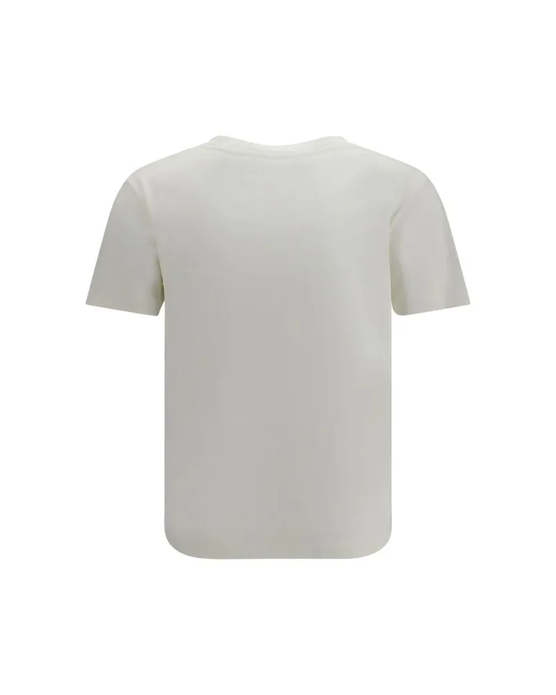 Saint Laurent Women White Cotton T-Shirt White