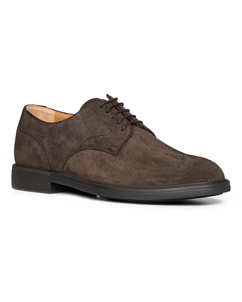 Church's Men's Derby Shoes Steane Brown Suede Leather Lace-Up Flat Brown