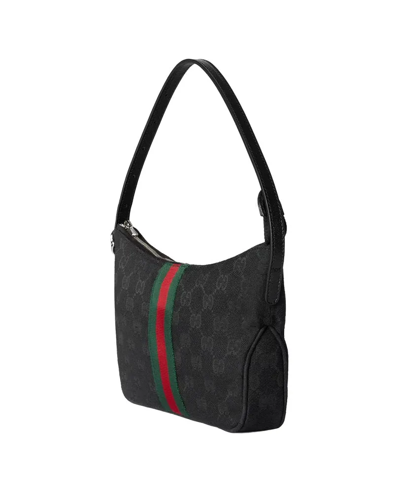 Gucci Unisex Shoulder Bag Bezel Black Polyester Black
