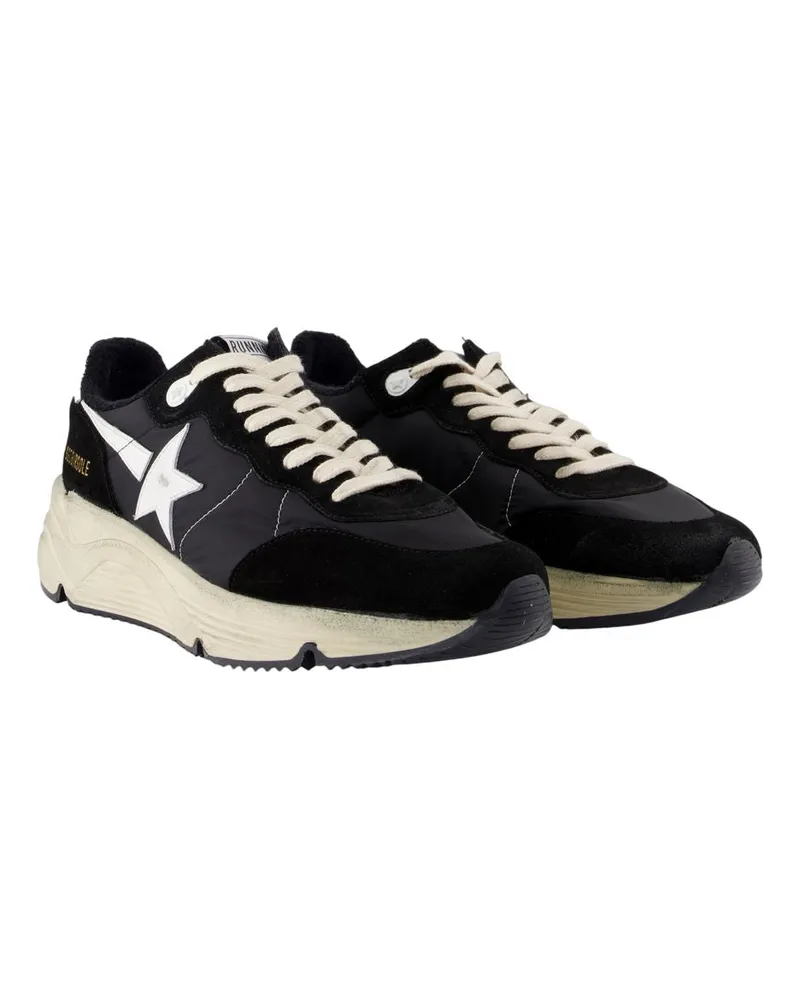 Golden Goose Men's Running Sneakers -  Leather Black Calfskin Shoes Black