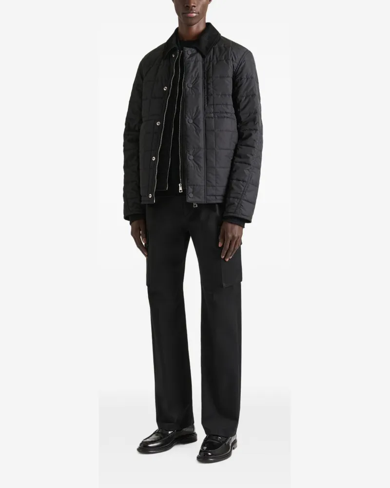 Givenchy Quilted with Corduroy Collar Jacket — Black Black