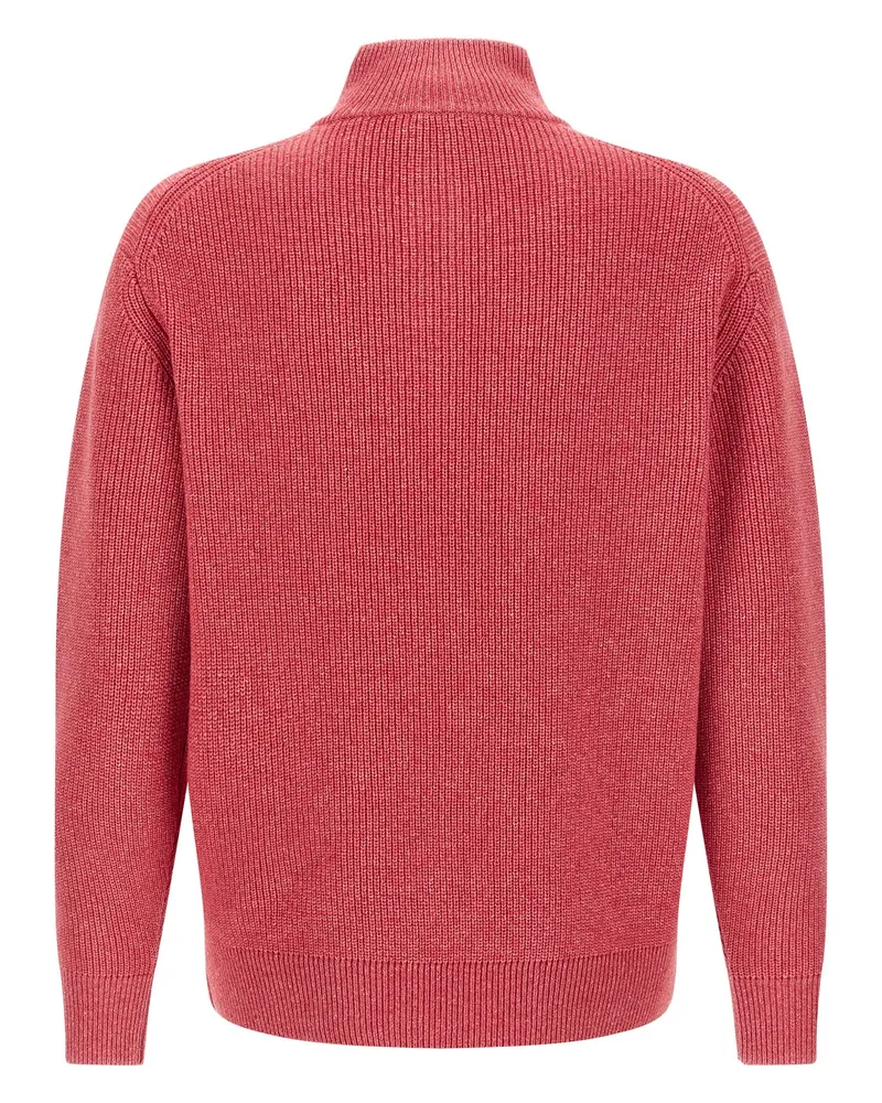 J.W.Anderson Half-Zip Wool-Cotton Sweater — Pink Pink