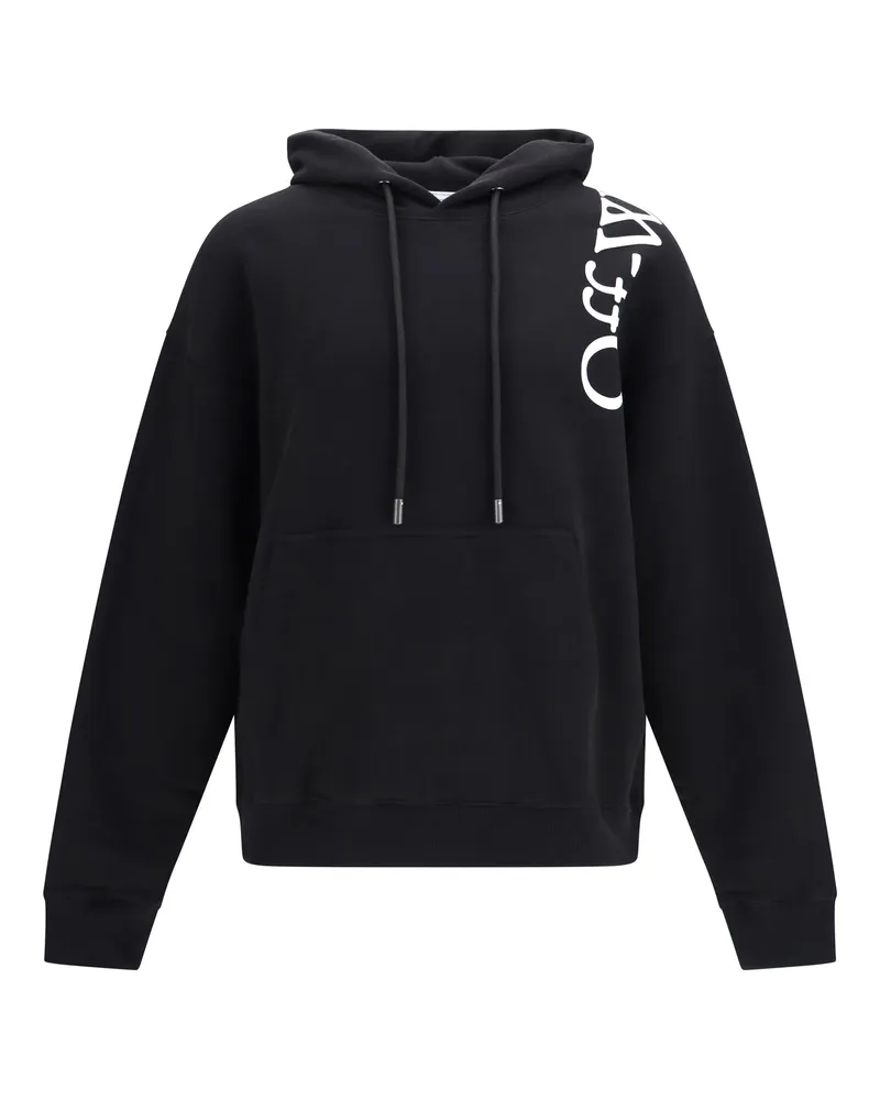 OFF-WHITE Men's Hoodie Vertical Bookish Skate Black Cotton Sweatshirts Sweater Black
